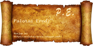 Palotai Ernő névjegykártya